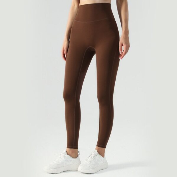 Sticky soft peach hip tight sports and fitness pants high waisted hip lifting thin nude yoga pants women - Image 8
