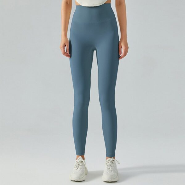 Sticky soft peach hip tight sports and fitness pants high waisted hip lifting thin nude yoga pants women - Image 4