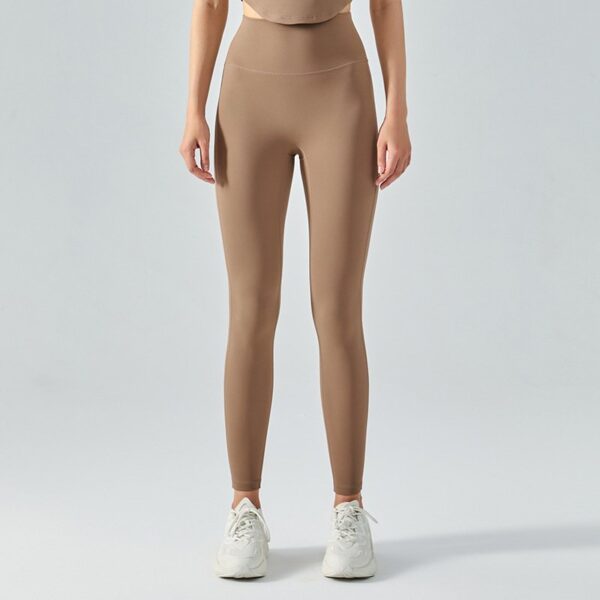 Sticky soft peach hip tight sports and fitness pants high waisted hip lifting thin nude yoga pants women - Image 2
