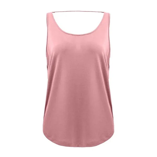 Sexy Backless Fitness Yoga Tops Women Sleeveless Workout Shirts Vest Quick Dry Loose Sport Tank Top Running Training T Shirt - Image 5