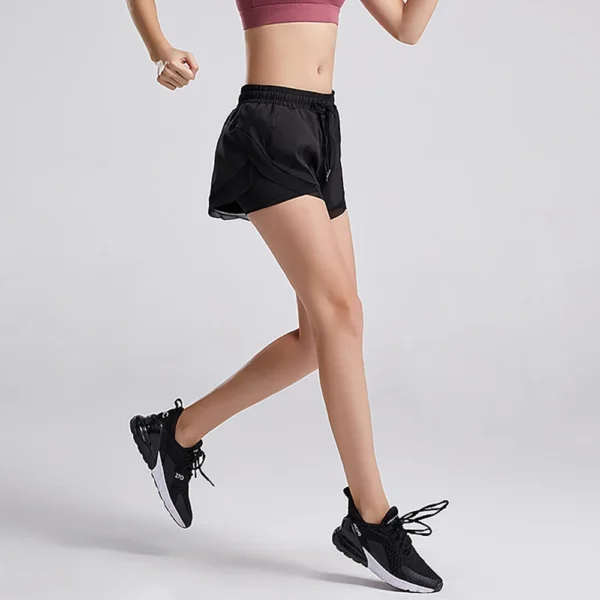 Summer Street Running Shorts Women 2 In 1 Marathon Quick Dry Shorts Gym Fitness Loose Sport Shorts Breathable Yoga Shorts - Image 5