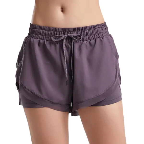 Summer Street Running Shorts Women 2 In 1 Marathon Quick Dry Shorts Gym Fitness Loose Sport Shorts Breathable Yoga Shorts - Image 3