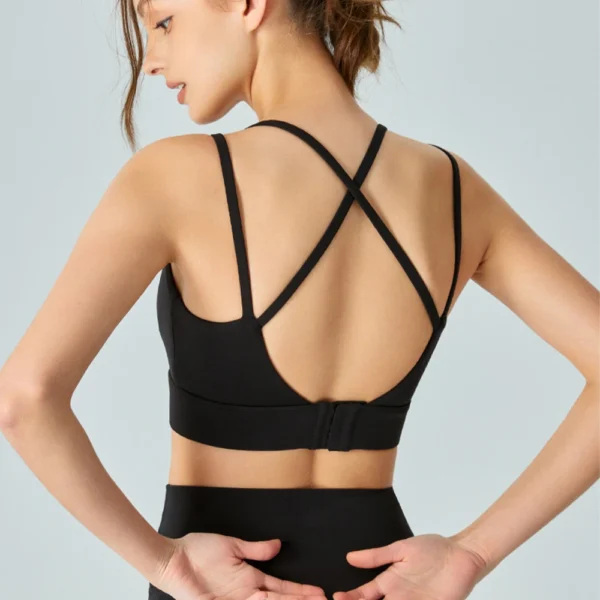 Thin Shoulder Strap Yoga Vest Sexy Back Women Sports Top Push Up Gym Workout Clothes Underwear Fitness Sportswear