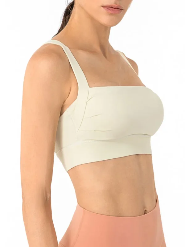 High Support Square Neck Padded Sport Vest Women Shock Absorber Open Back Fitness Underwear Running Yoga Vest Gym Crop Tank Vest - Image 3