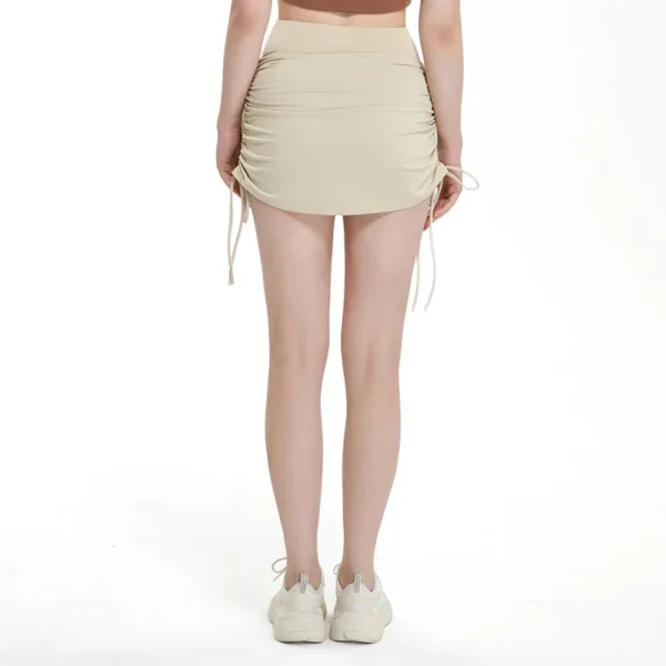 New Ladies Yoga High-waist Long-leg Light-proof Quick-drying Tennis Skirt - Image 2