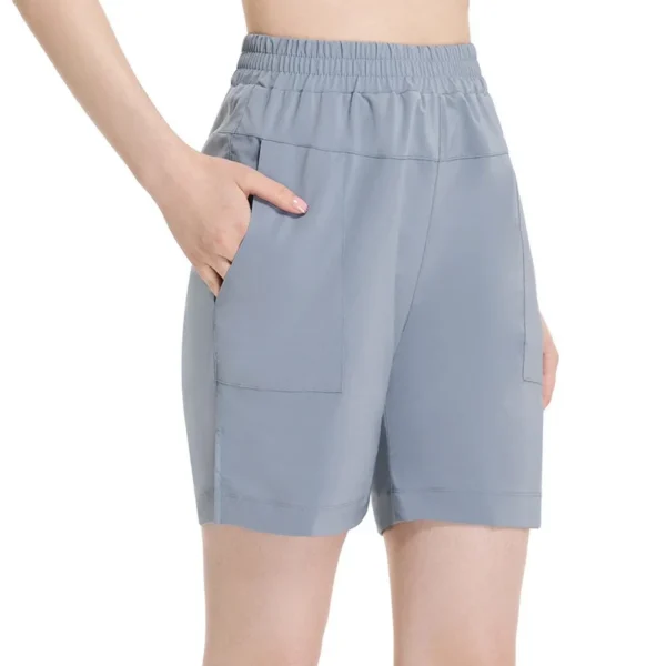 Summer Sport Shorts Women Elastic Thin Loose Running Fitness Yoga Shorts Girl Quick Dry Gym Workout Pant Cropped Trousers Female