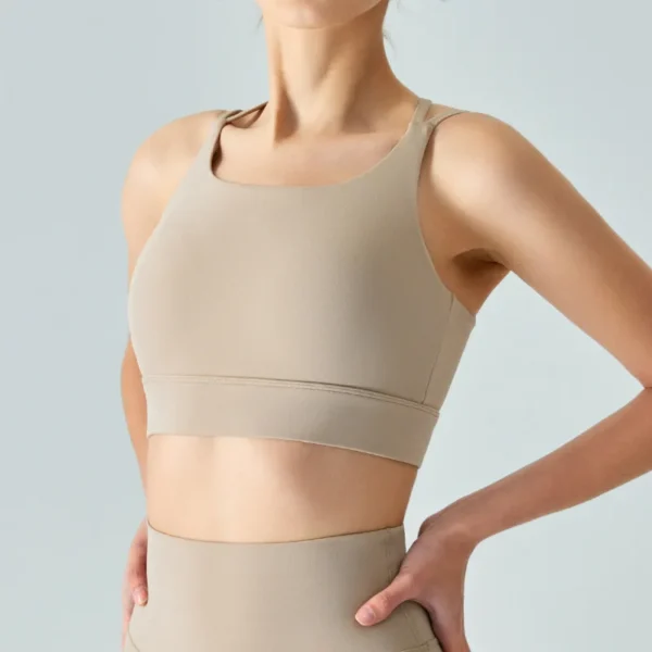 Thin Shoulder Strap Yoga Vest Sexy Back Women Sports Top Push Up Gym Workout Clothes Underwear Fitness Sportswear - Image 5