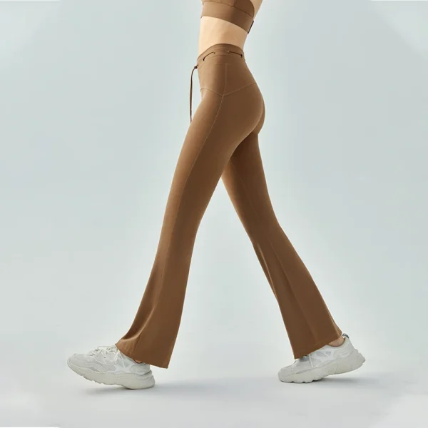 Women Flared Pants Push Up Fitness Leggings Summer Tights Elastic Gym Sportswear Workout Clothing Yoga Bell-bottoms - Image 2