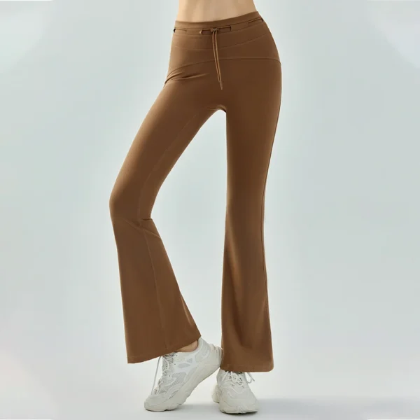 Women Flared Pants Push Up Fitness Leggings Summer Tights Elastic Gym Sportswear Workout Clothing Yoga Bell-bottoms