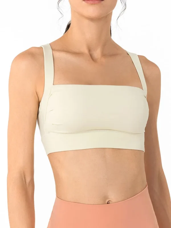 High Support Square Neck Padded Sport Vest Women Shock Absorber Open Back Fitness Underwear Running Yoga Vest Gym Crop Tank Vest - Image 4
